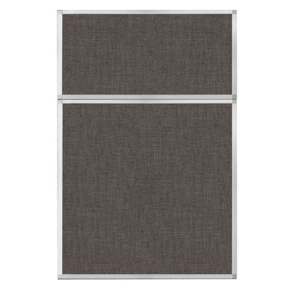 Hush Panel Configurable Cubicle Partition 4' x 6' Mocha Fabric